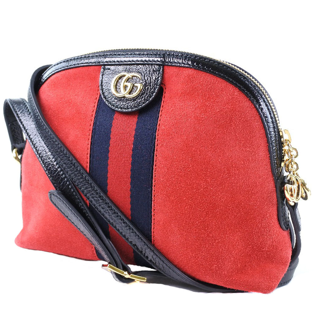 Luxury Gucci Trending 2025 Ophidia Suede Leather Shoulder Bag