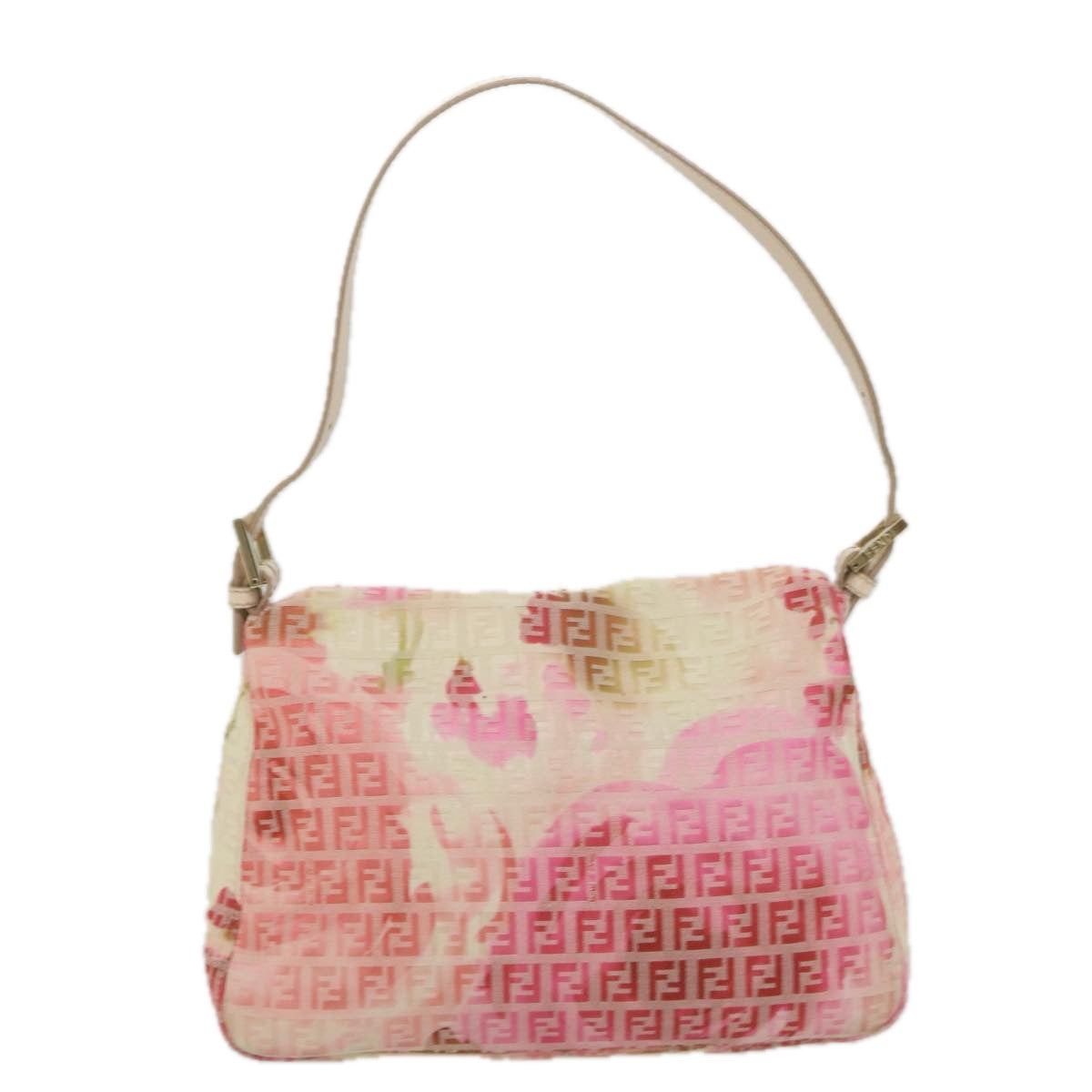 Luxury FendiZucchino Canvas Mamma Baguette Shoulder Bag Pink58332