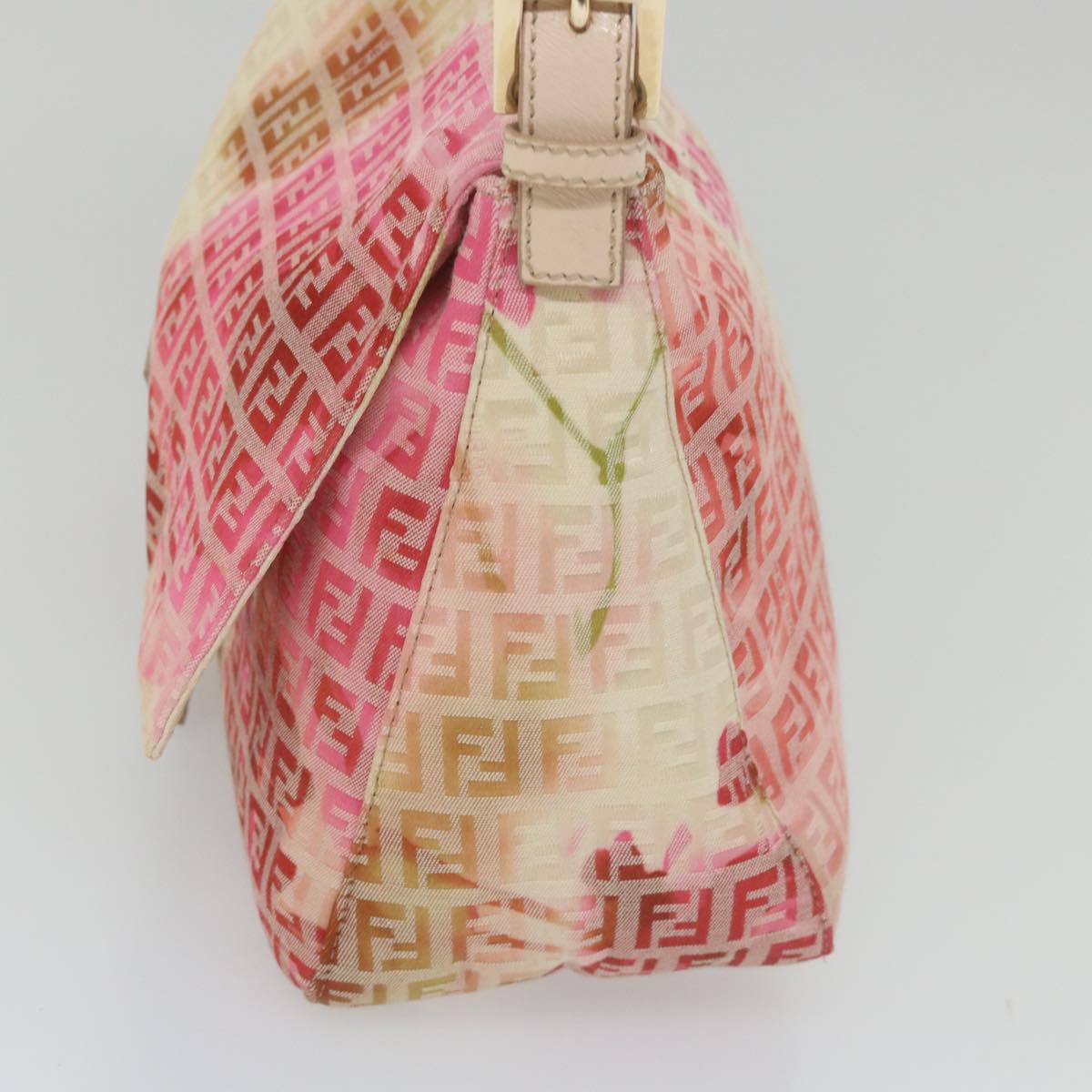 Luxury FendiZucchino Canvas Mamma Baguette Shoulder Bag Pink58332
