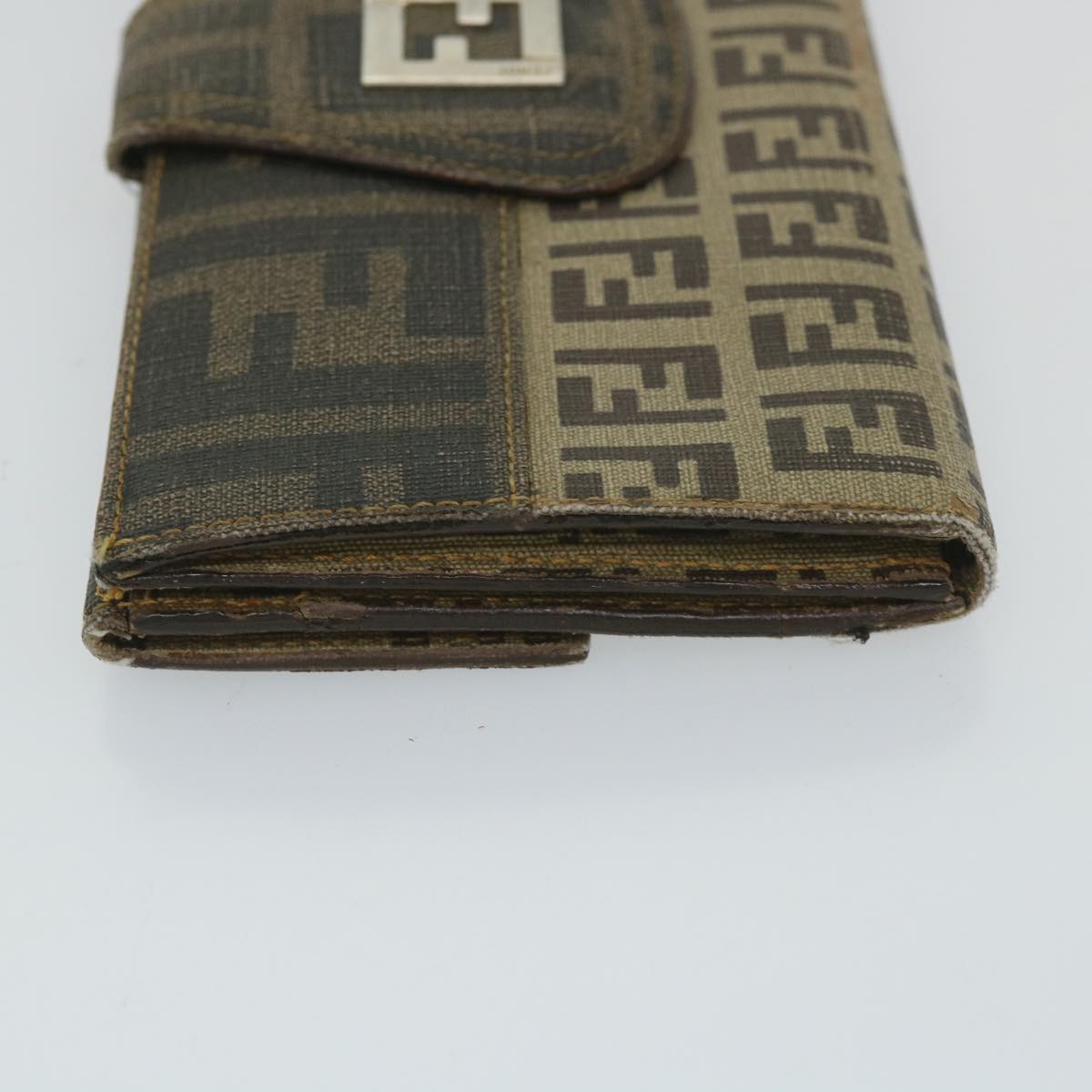Luxury FendiZucchino Canvas Long Wallet Brown58419