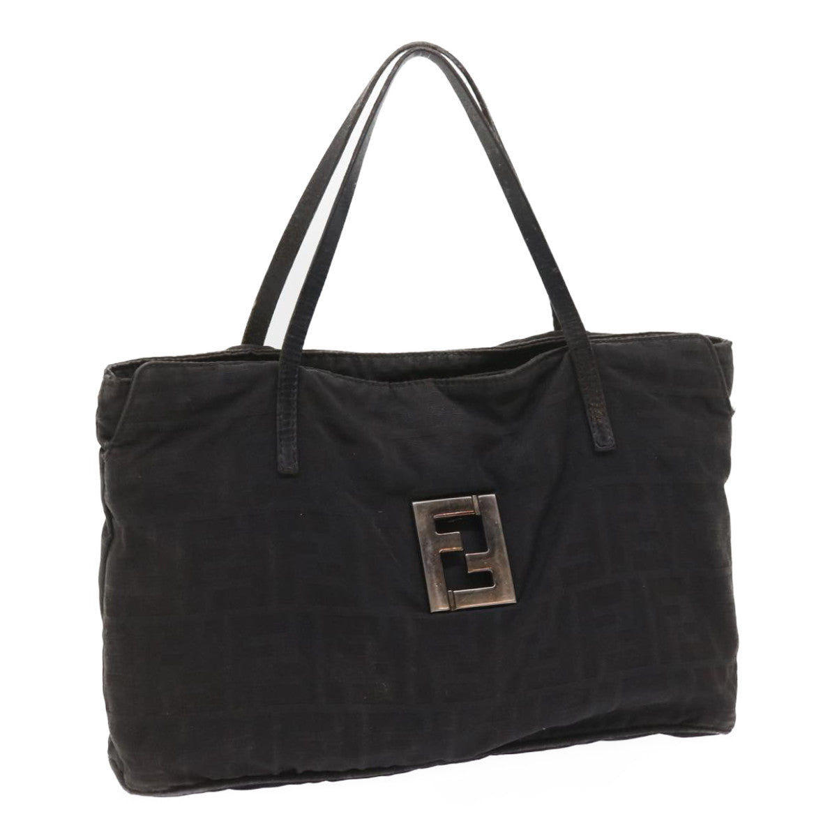 Luxury FendiZucca Canvas Hand Bag Black58526