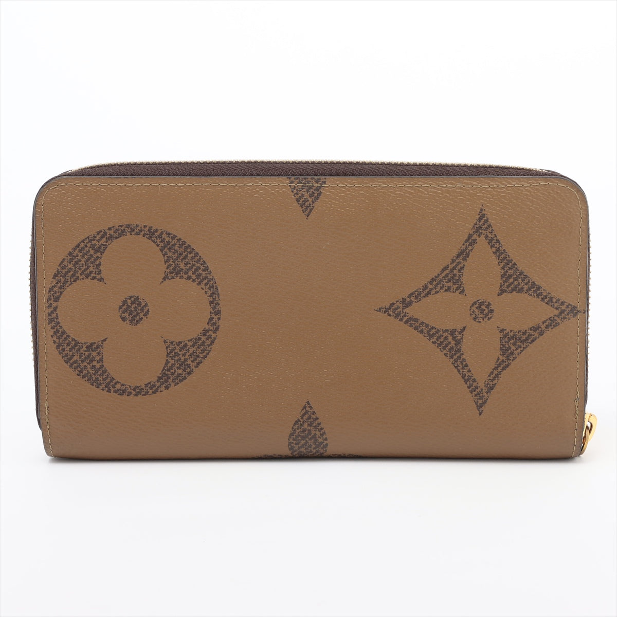 Louis Vuitton Giant Monogram Reversee Zippie Wallet M69353 Black X Brown Round Zip Wallet