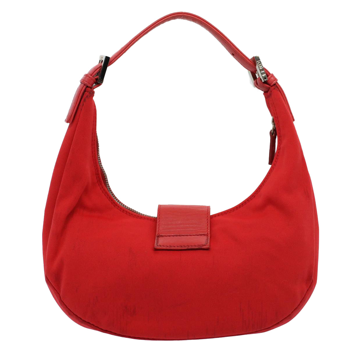 Luxury FendiMamma Baguette Shoulder Bag Nylon Red58610