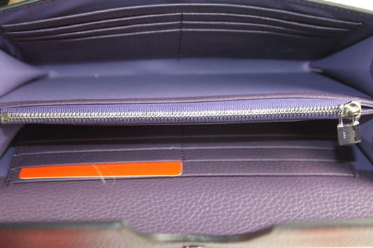 Luxury Hermes Wallet H569 Ladies Lambskin Purple