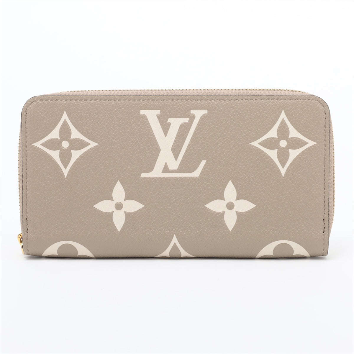 Louis Vuitton Vial Monogram Implant Zippyr Wallet M69794 Turtle Cream Round Zipper Wallet