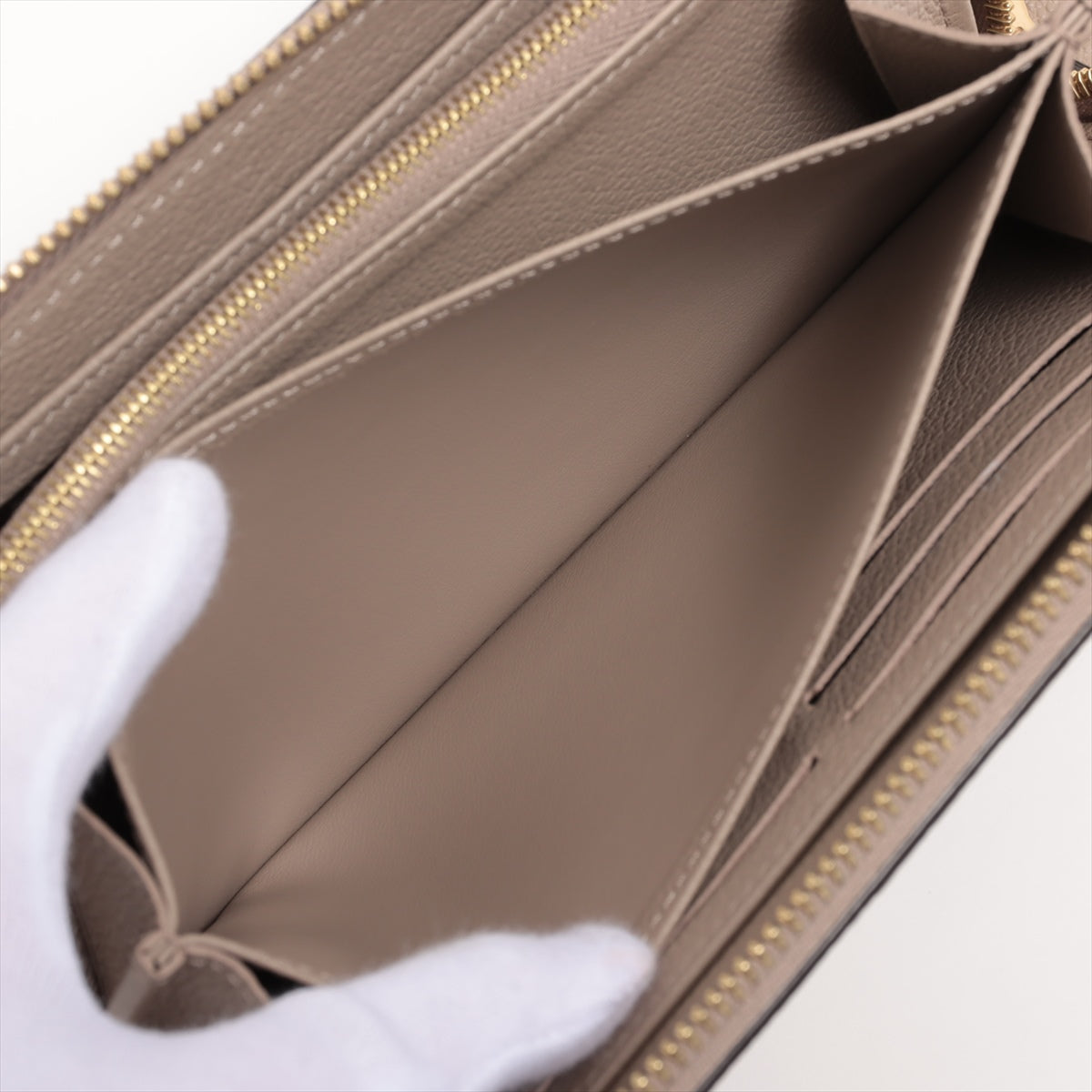 Louis Vuitton bicolor monogram implant zipper wallet M69794 turtle cream round zipper wallet  responsive allu