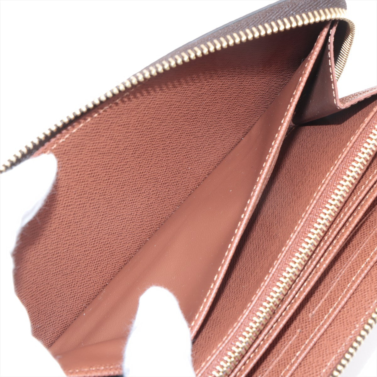 Louis Vuitton Monogram Zippyr Wallet M42616 Brown Round Zipper Wallet