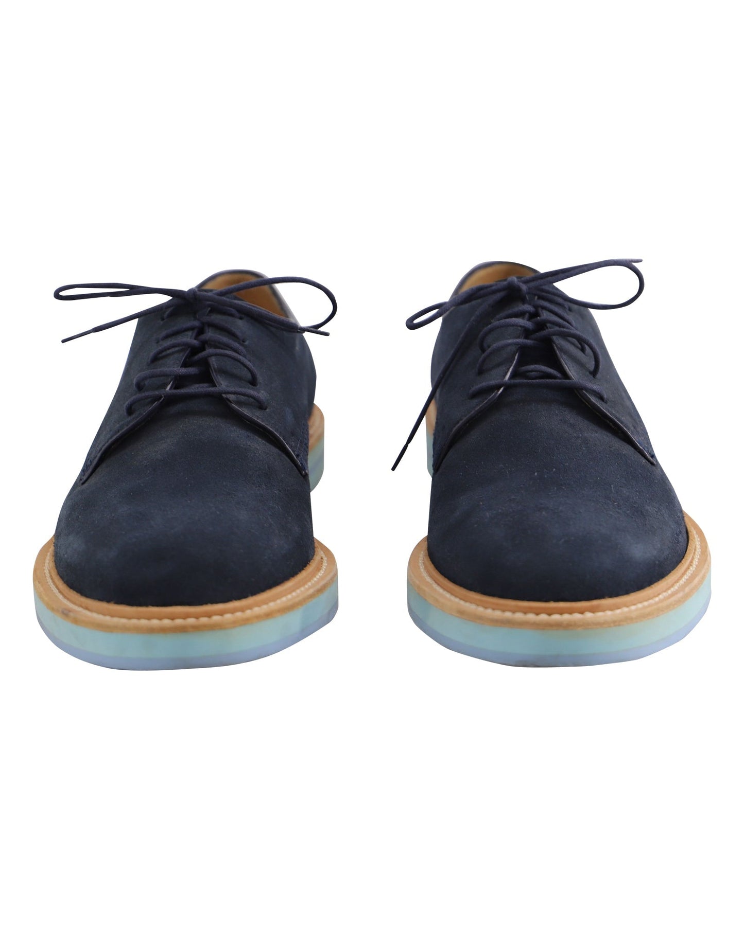 Luxury Gucci Trending 2025 Lace Up Derby Shoes in Navy Blue Suede