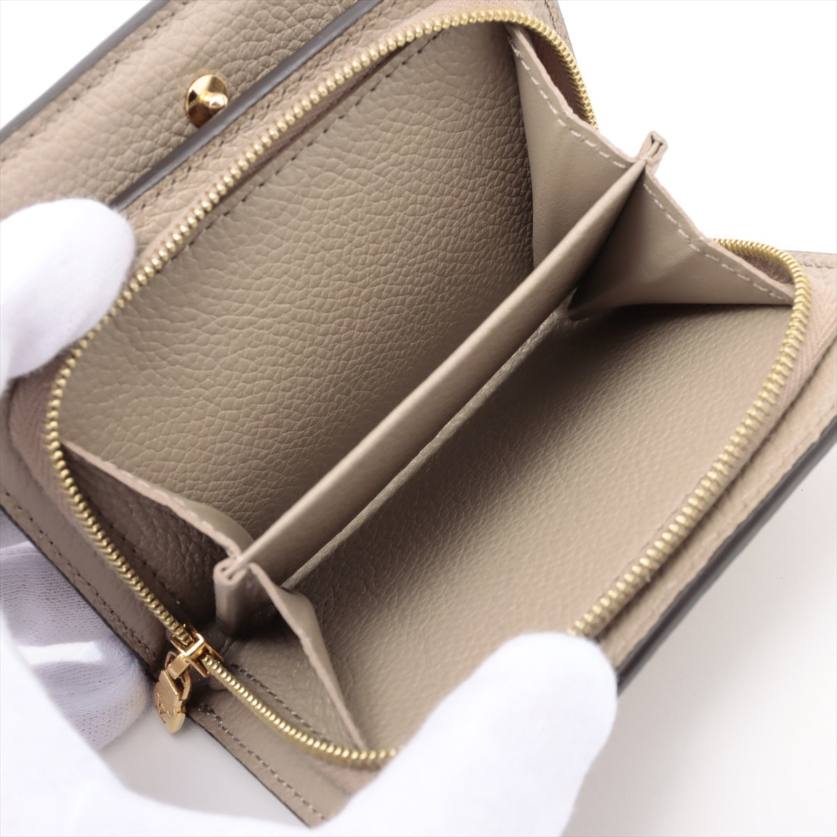 Louis Vuitton Monogram Emplant Portfolio Clair M80152 Tourtree Compact Wallet