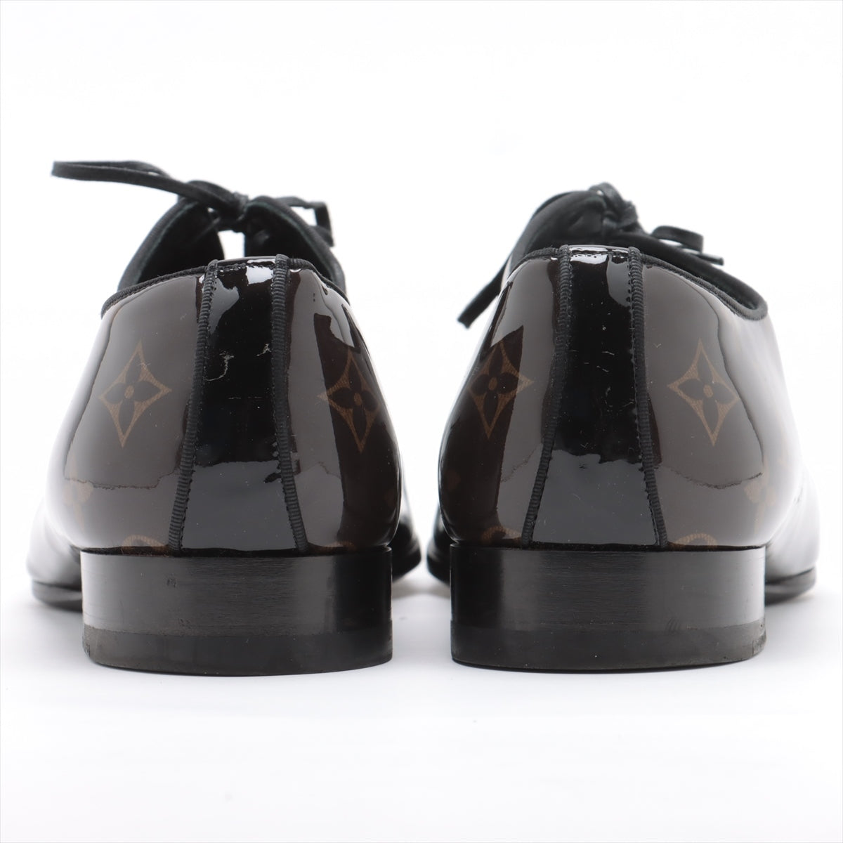 Louis Vuitton LV Vandom Line 18 Years Patentless Dress Shoes 6 1/2 Men Black  Brown DI0198 Monogram