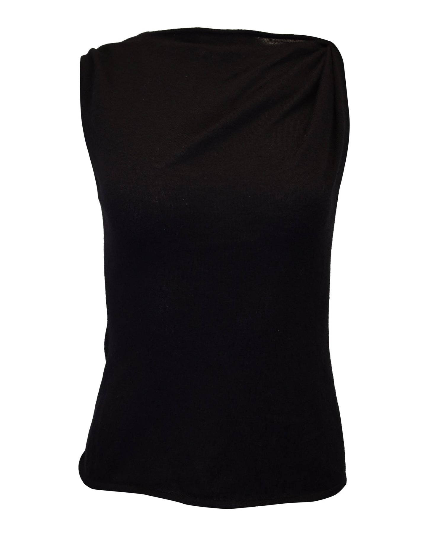 Luxury Gucci Trending 2025 Sleeveless Twist Neck Top in Black Cashmere