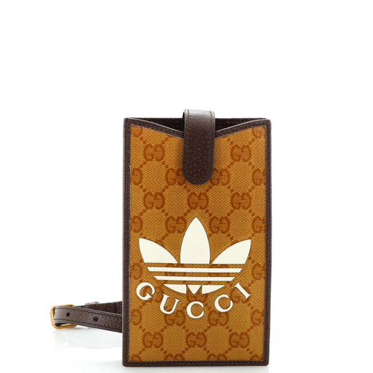 Luxury Gucci Trending 2025 x adidas Phone Crossbody Bag GG Coated Canvas