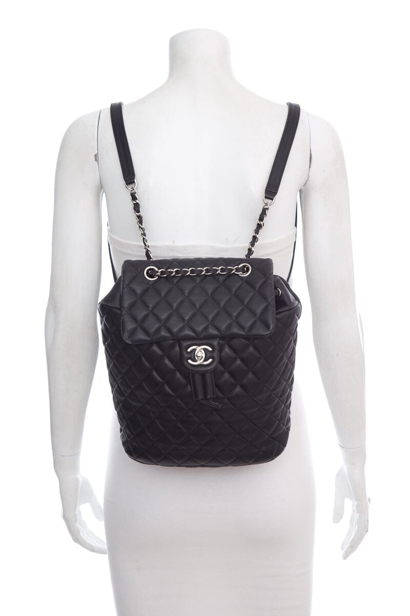 Luxury Chanel Black Urban Spirit Backpack