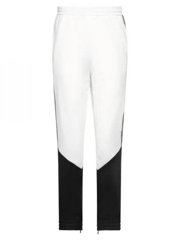 Luxury Fendi Color Block Logo Side JoGGer Track Pants Black White