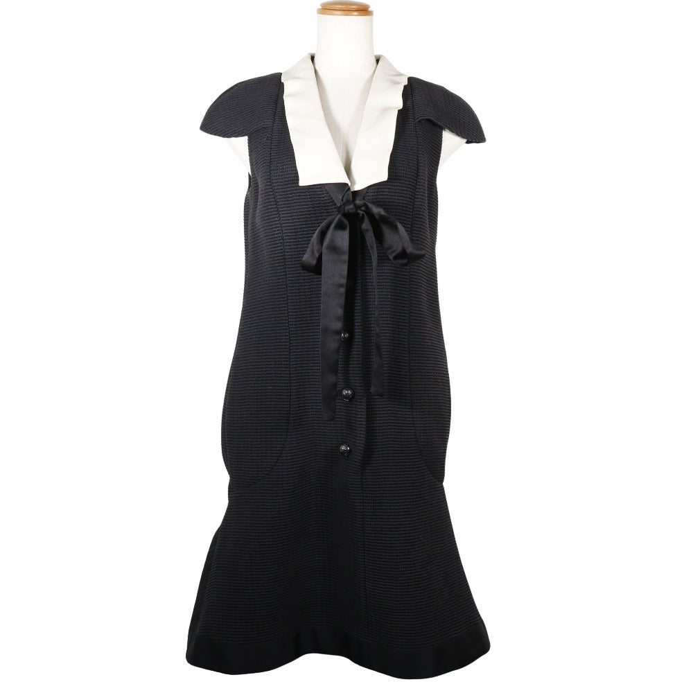 Chanel Cotton Silk Dress Black New