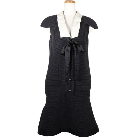 Chanel Cotton Silk Dress Black New