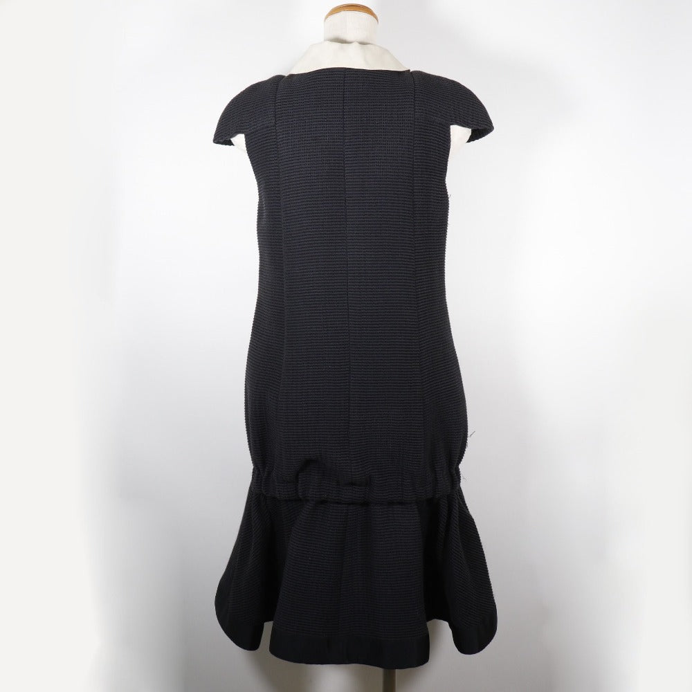 Chanel Cotton Silk Dress Black New