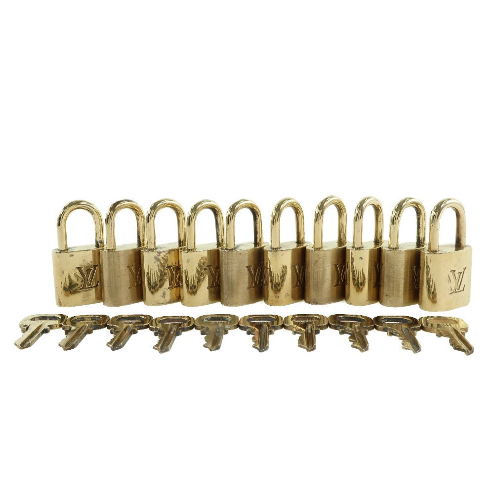 Louis Vuitton Brass Padlock & Key Set