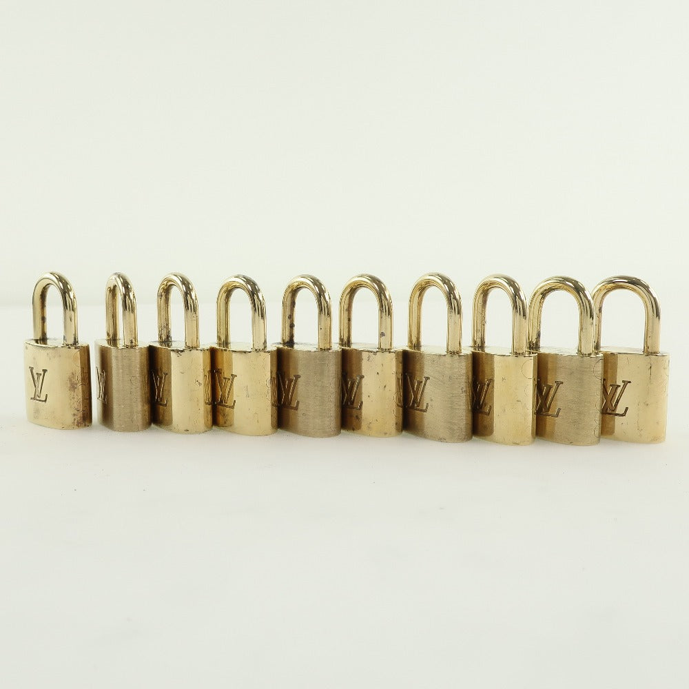 Louis Vuitton Brass Padlock & Key Set
