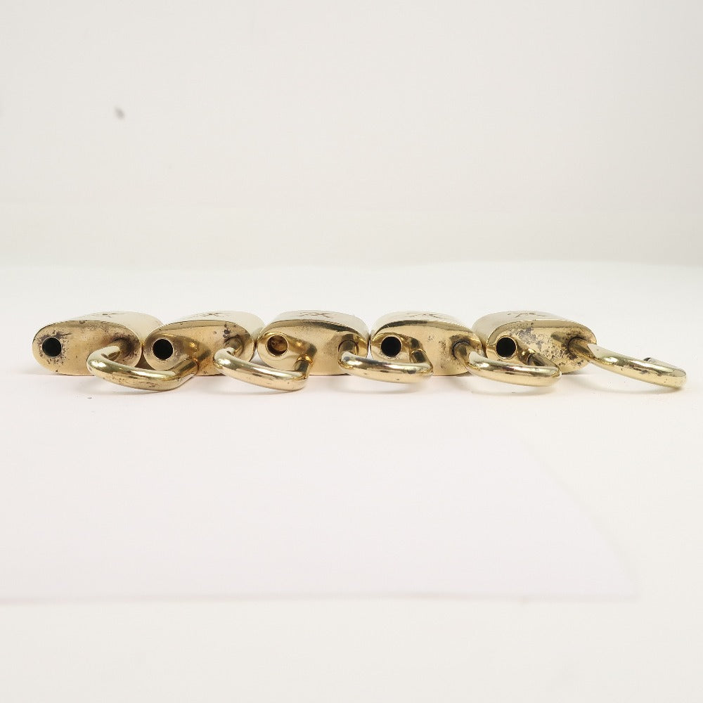 Louis Vuitton Brass Padlock & Key Set