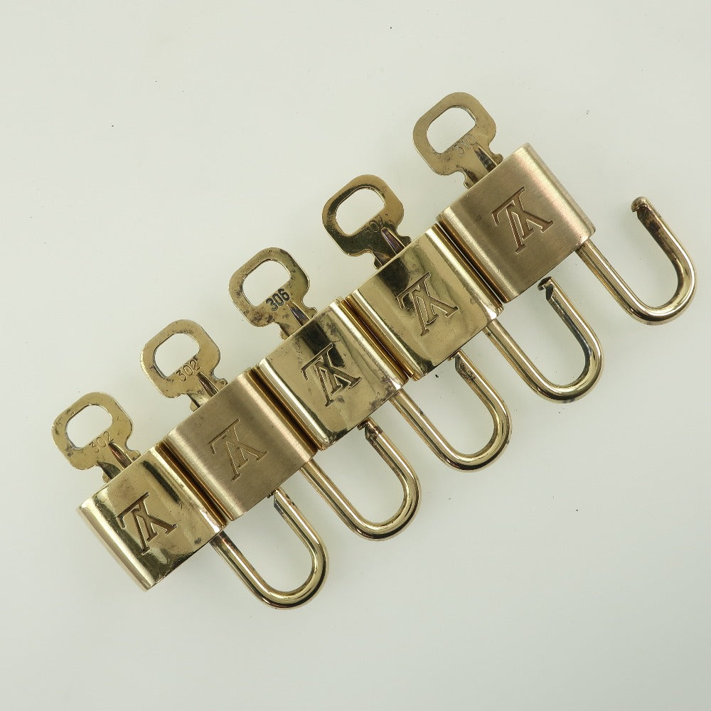 Louis Vuitton Brass Padlock & Key Set