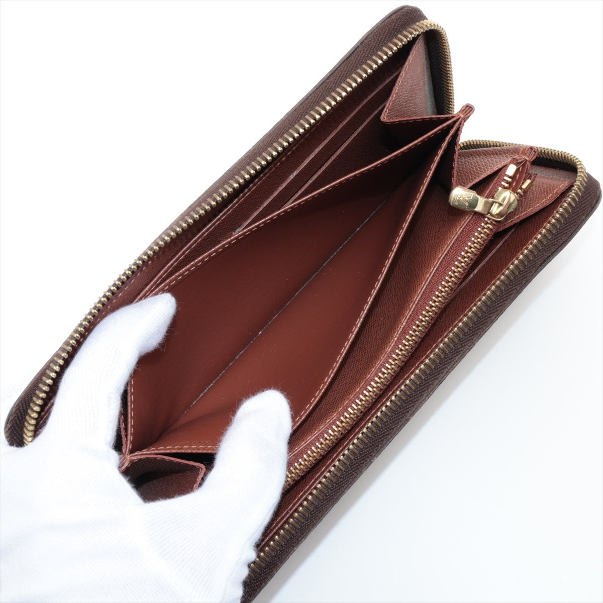 Louis Vuitton Monogram  Wallet M60017 Brown Round Zip Wallet