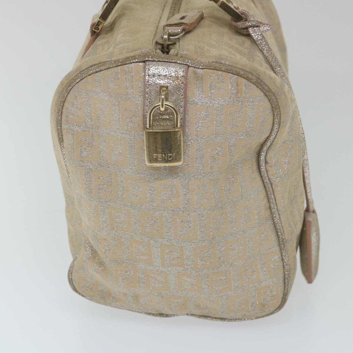 Luxury FendiZucchino Canvas Hand Bag Silver59329