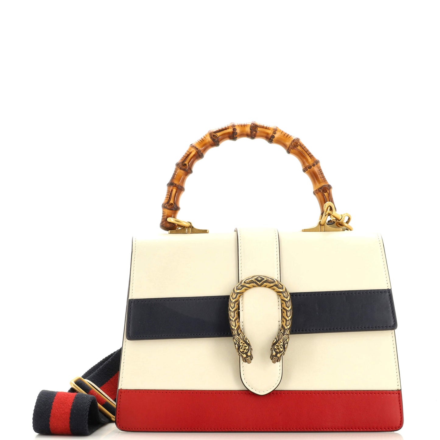 Luxury Gucci Trending 2025 Dionysus Bamboo Top Handle Bag Colorblock Leather Medium