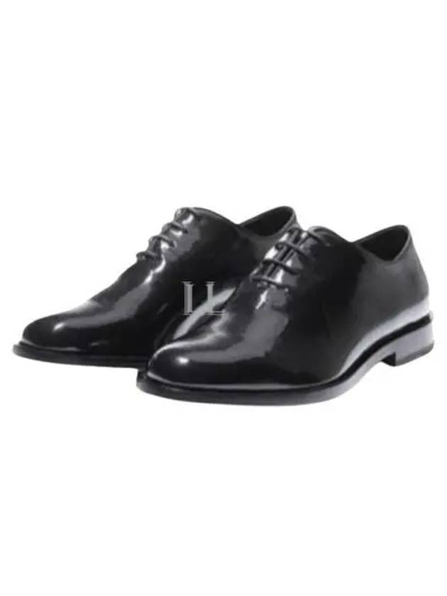 Luxury Fendi Patent Leather Lace Up Derby Black