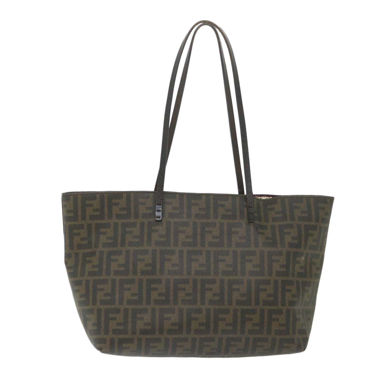 Luxury FendiZucca Canvas Tote Bag Black Brown 8BH198-G87-138-211159452