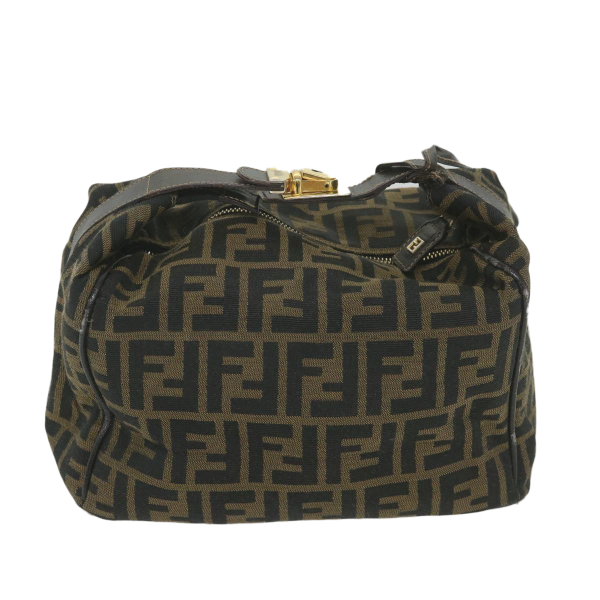 Luxury FendiZucca Canvas Vanity Cosmetic Pouch Black Brown59688