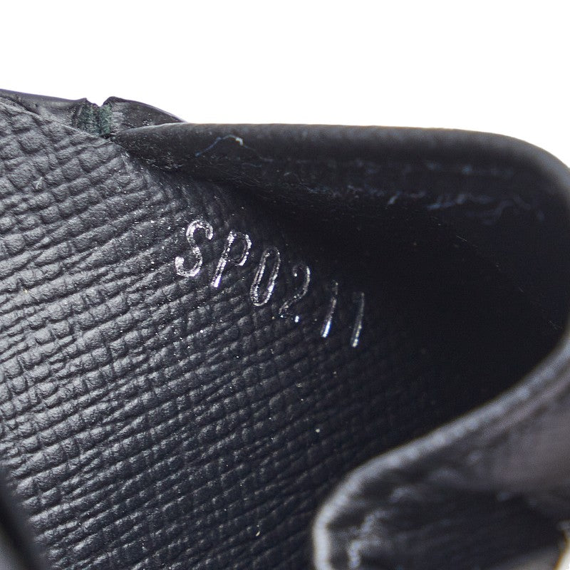 Louis Vuitton Monogram Portefolio Multiple Double Fed Wallet M61695 Black PVC Men LOUIS VUITTON