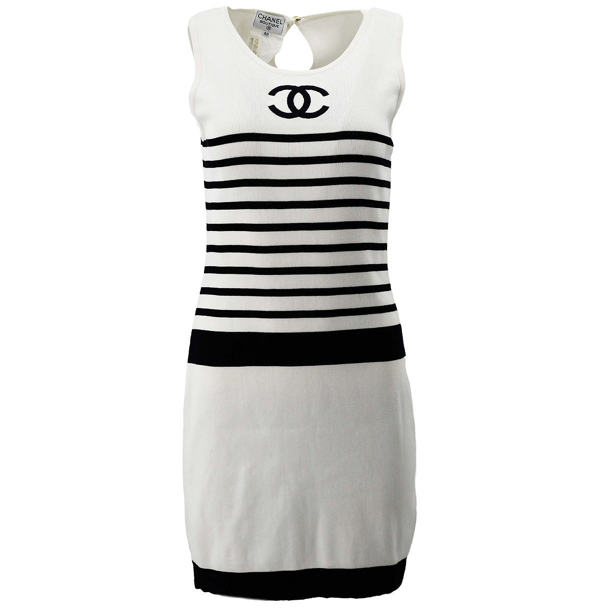 Luxury Chanel CC striped dress #40