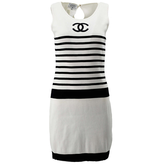 Luxury Chanel CC striped dress #40