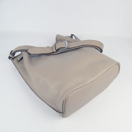 Luxury Hermes Nappa Leather Shoulder Bag H2804 grey Silver