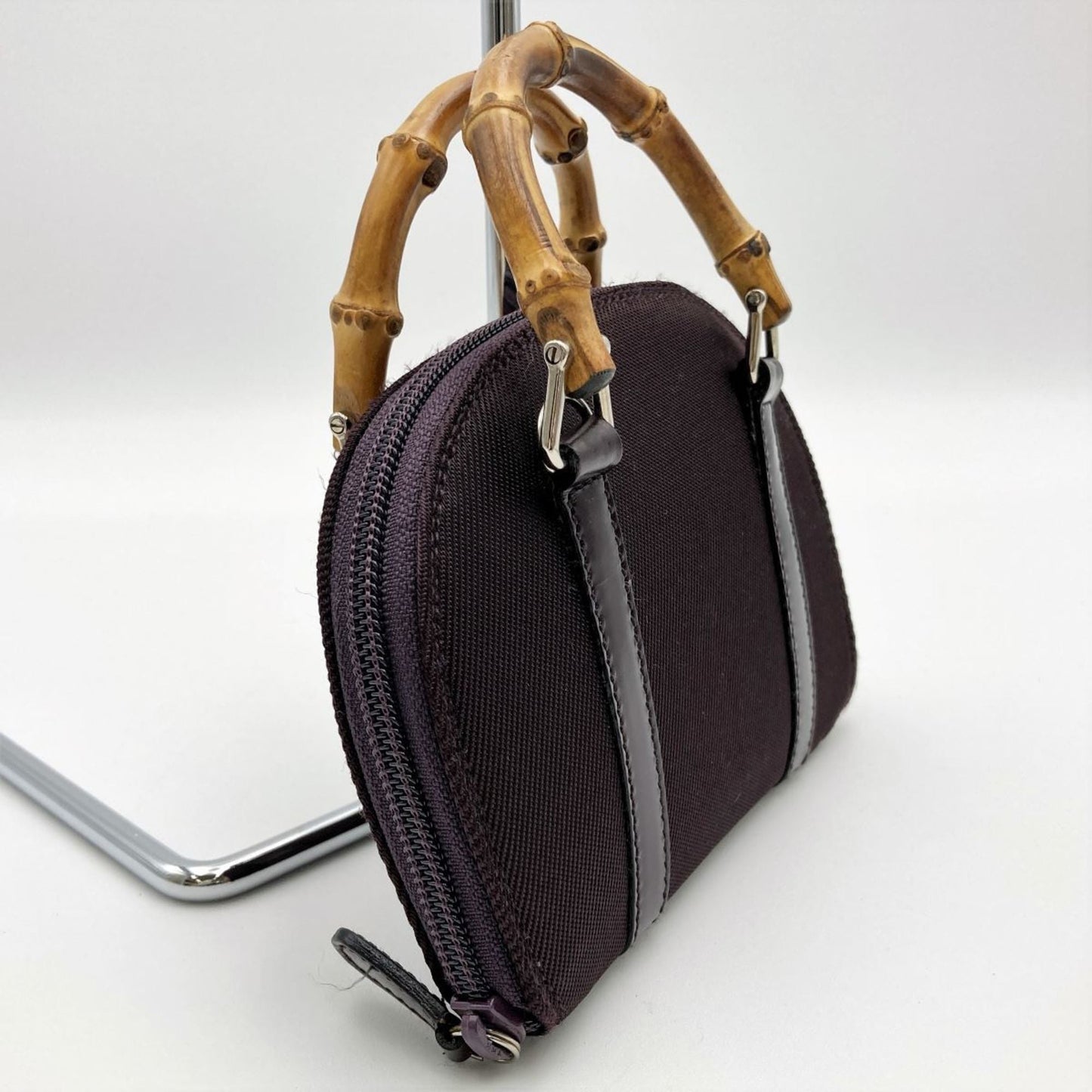 Gucci Bamboo  Canvas Handbag ()