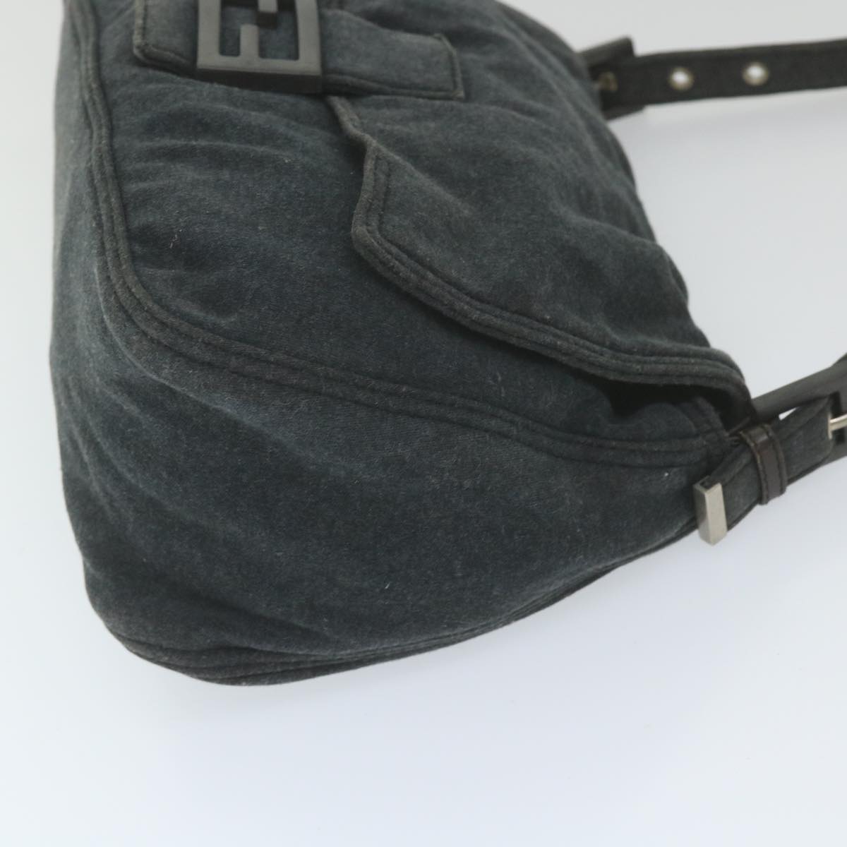 Luxury FendiMamma Baguette Shoulder Bag Cotton Gray 2321 26325 00859998