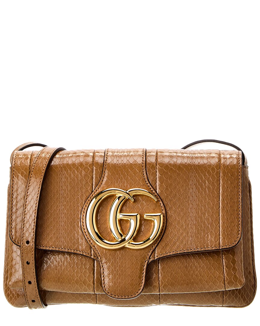 Gucci Arli Small Embossed Leather Shoulder Bag