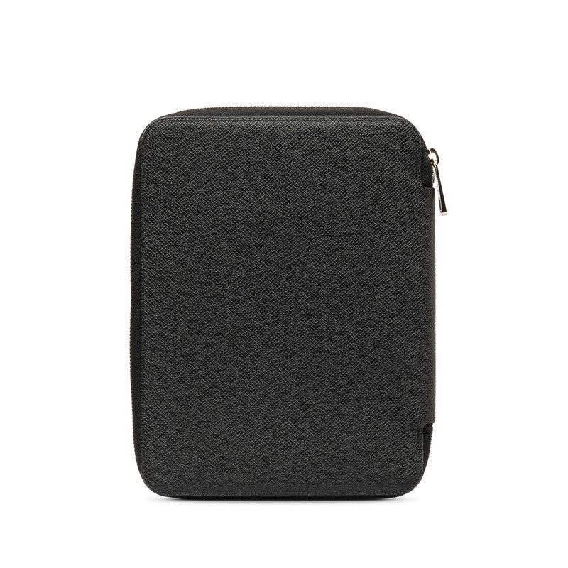 Louis Vuitton Taiga Documentary Case Manual  Black Leather Men LOUIS VUITTON