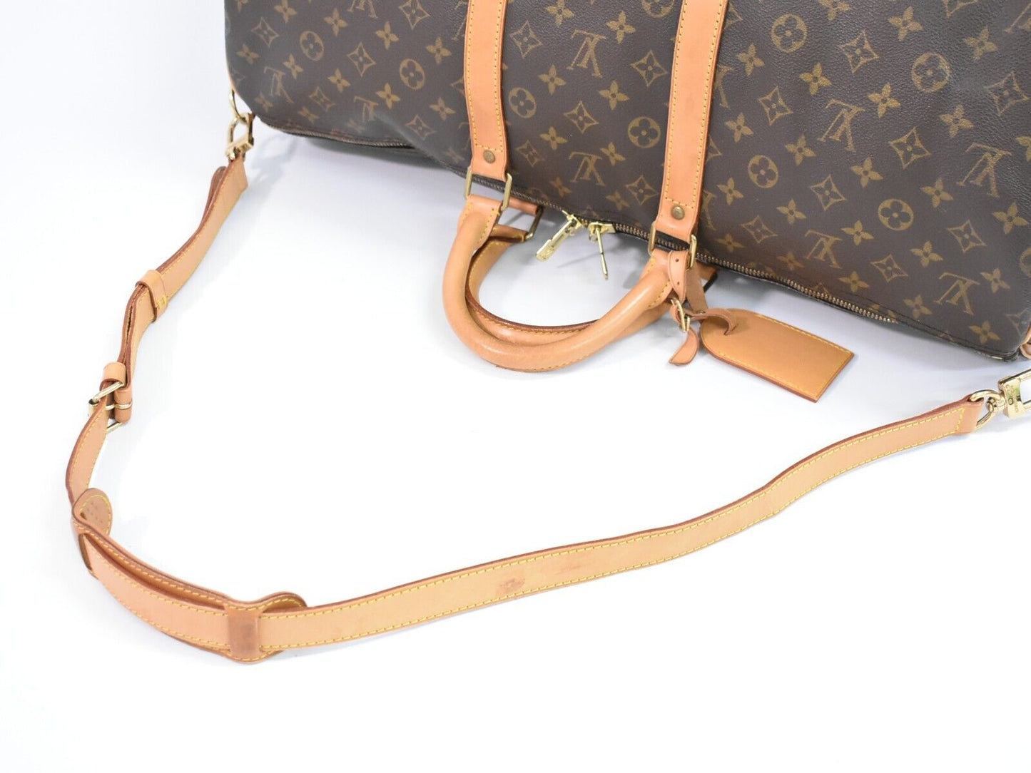 Louis Vuitton Keepall Bandouliere 55  Canvas Travel Bag ()