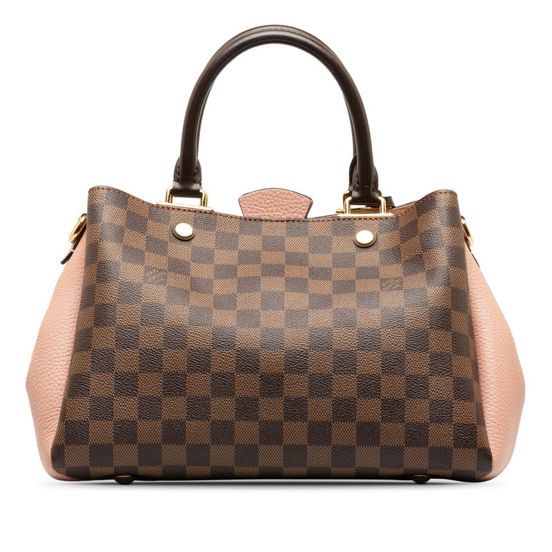 Louis Vuitton Brittany Handbag 2WAY N41674 Brown Pink PVC Leather  Louis Vuitton