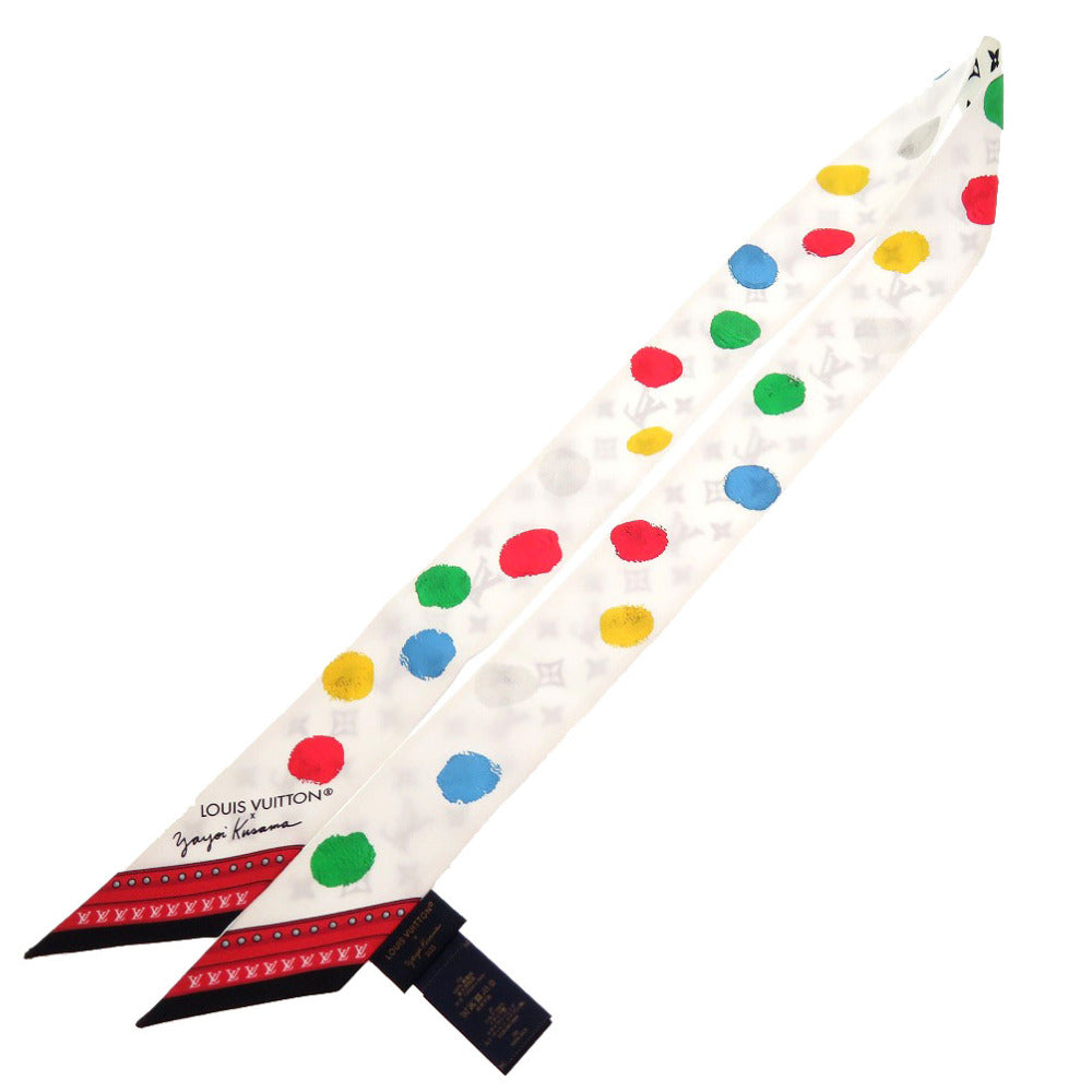 LOUIS VUITTON scarf M78284 silk white LV x YK Bandeau BB Painted Dots Women