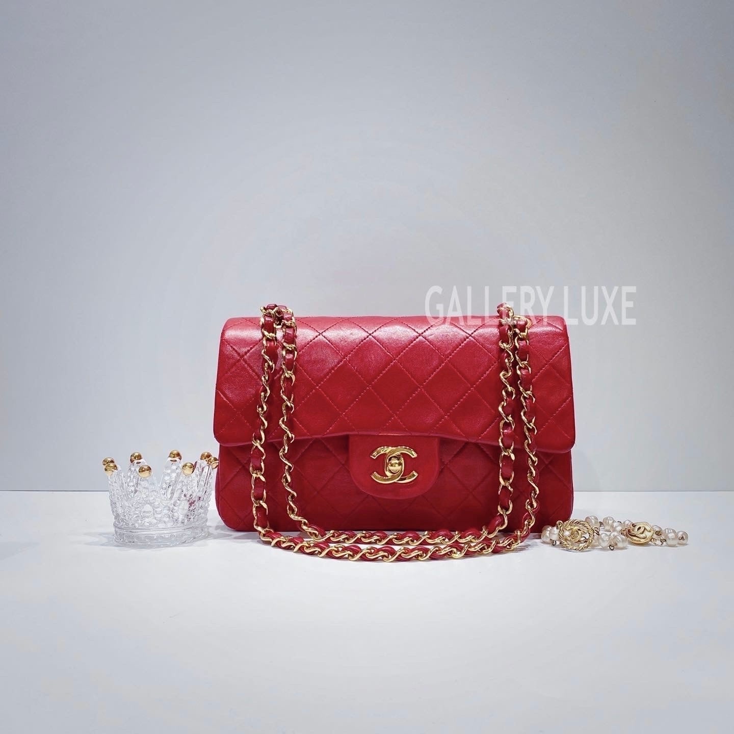 No.3375-Chanel Vintage Lambskin Classic Flap 23cm