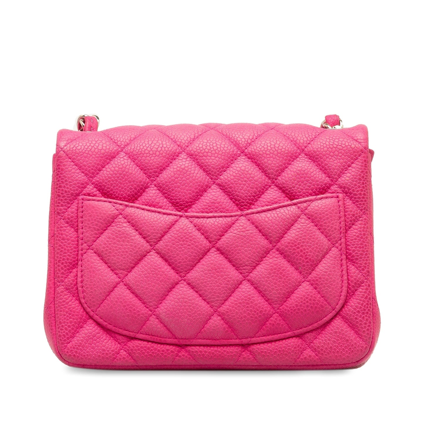 Luxury Chanel Classic Single Flap Mini Square Pink Caviar Gold