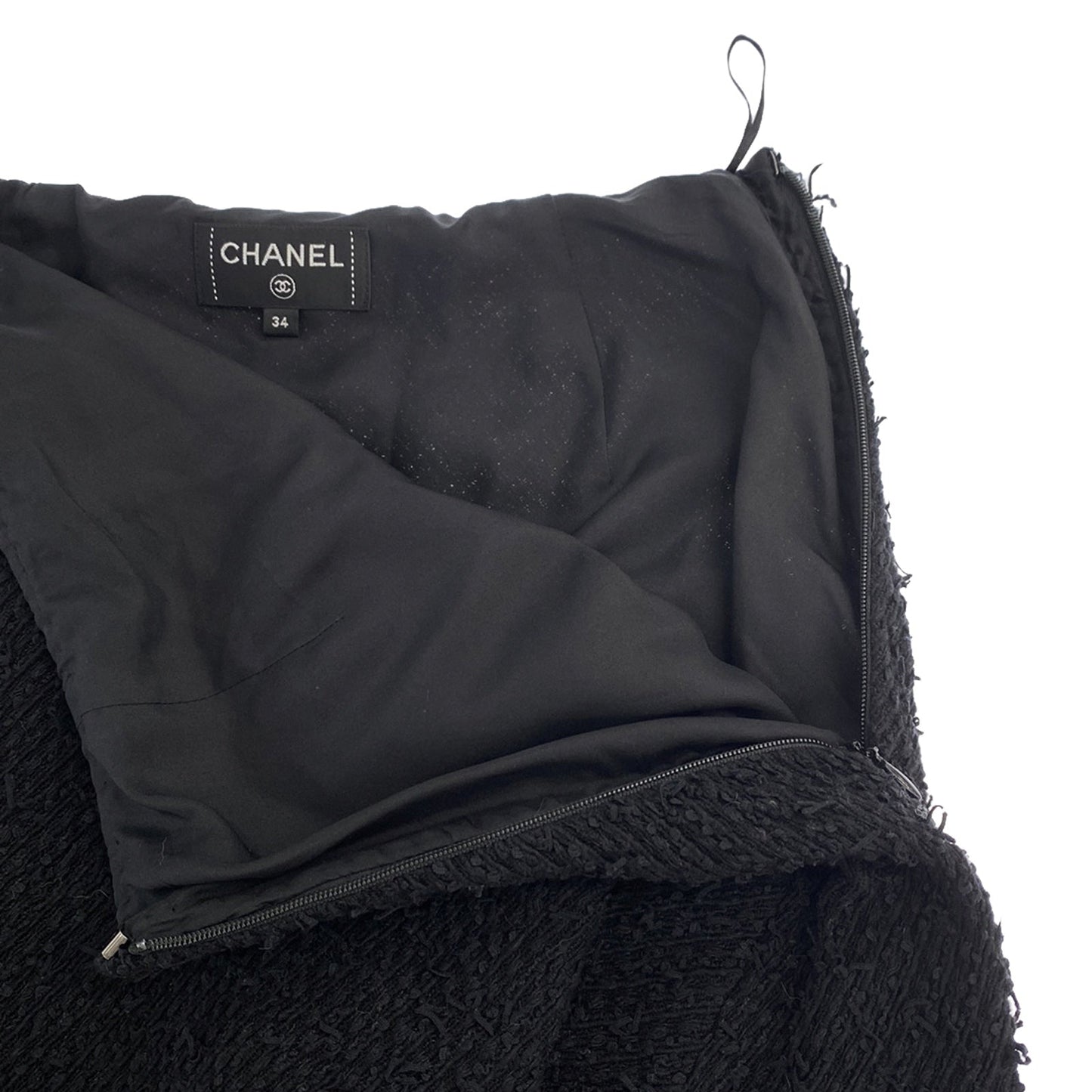 Chanel Asymmetry Shirt Semi Long Shirt Clothing Bottoms Cotton  Black P70617V61941