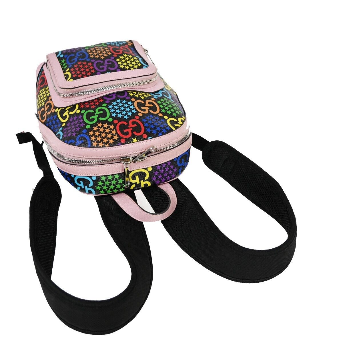 Luxury Gucci Trending 2025 Psychedelic  Canvas Backpack Bag ()