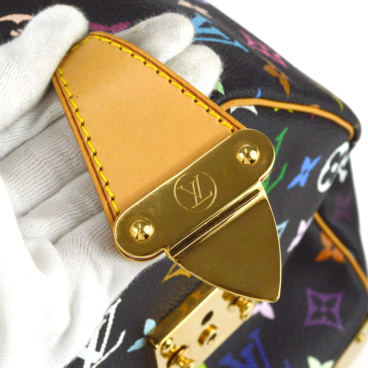 Louis Vuitton 2004 Black Monogram Multicolor Keepall 45 M92640