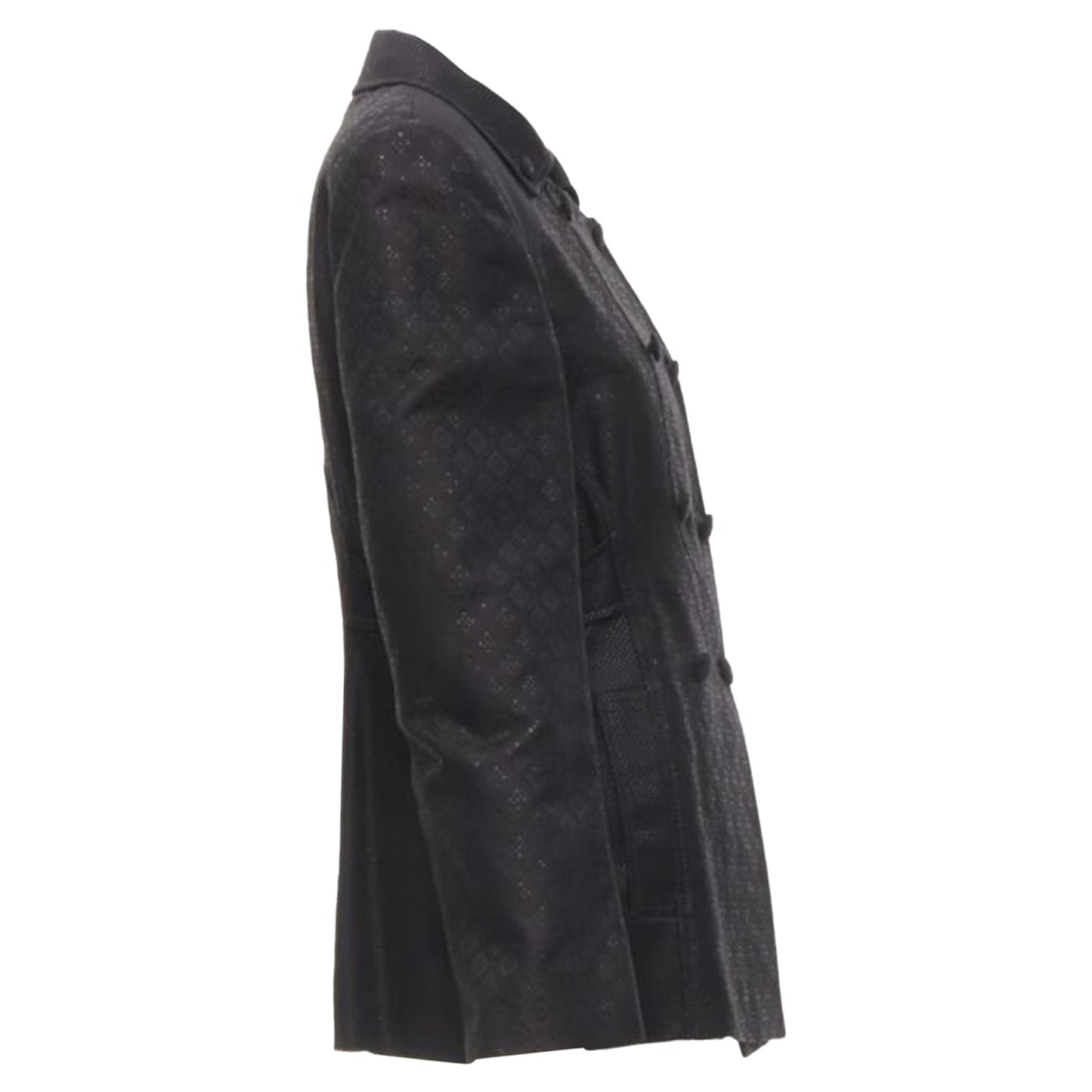 Gucci metallic oriental brocade double breasted jacket