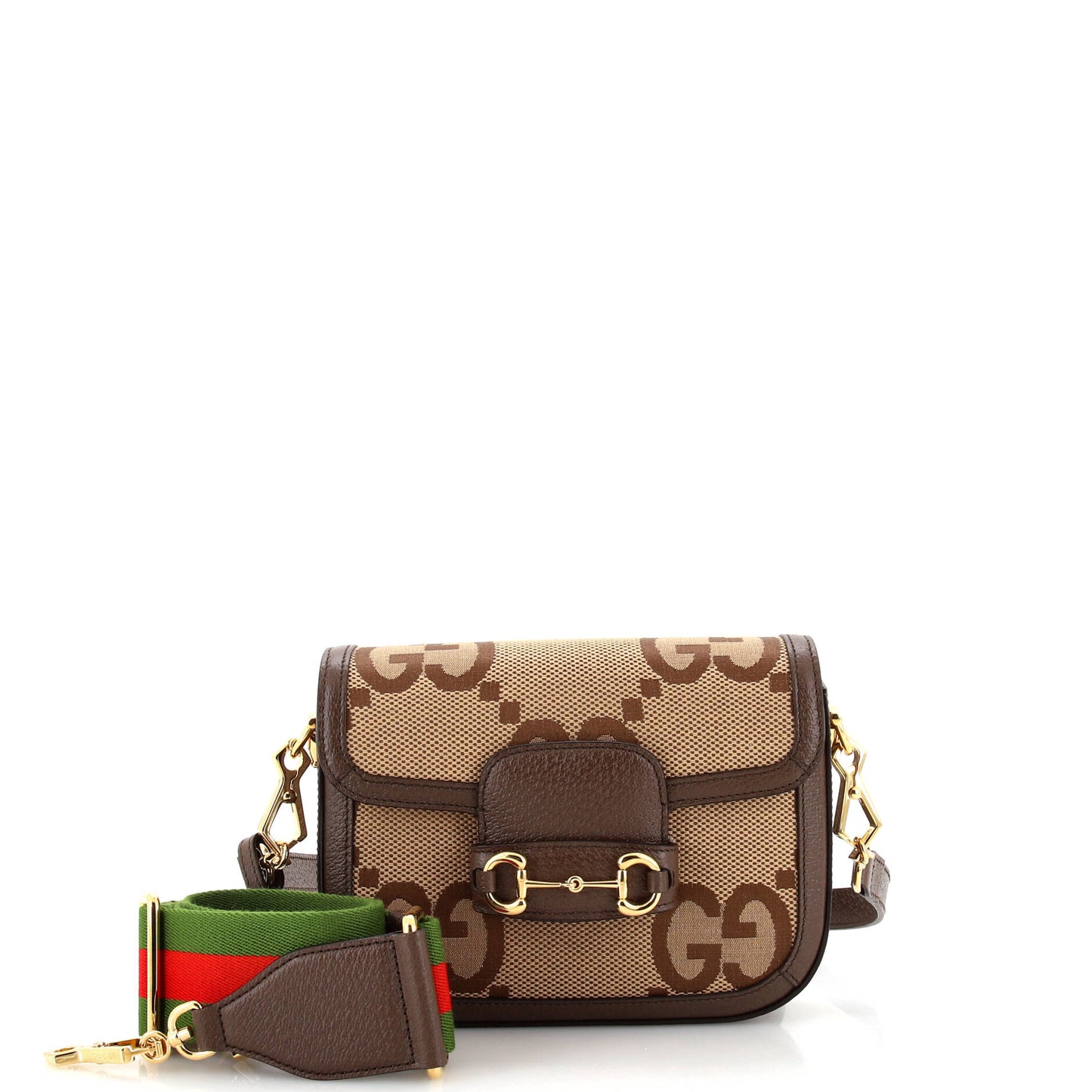 Luxury Gucci Trending 2025 Horsebit 1955 Shoulder Bag Jumbo GG Canvas Mini