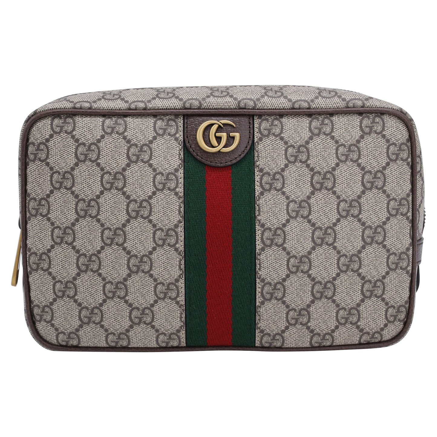 Luxury Gucci Trending 2025 Savoy Toiletry Case With Web GG Supreme in Beige Canvas